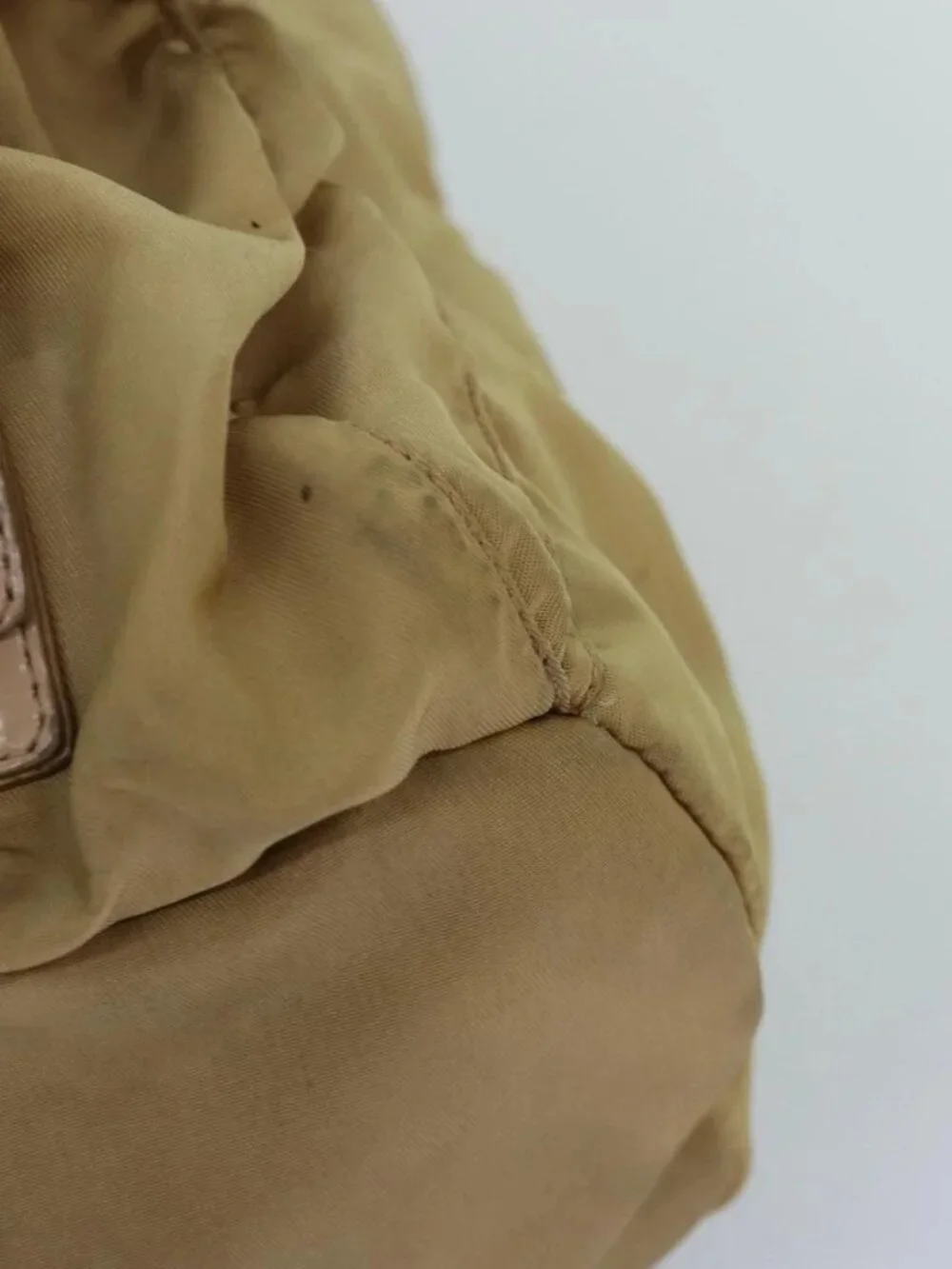 PRADA Backpack Nylon Beige Auth 73873